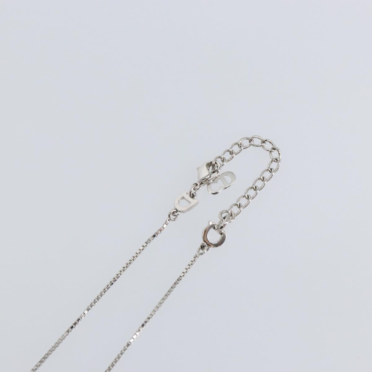 Christian Dior Necklace metal Silver Auth sw1623