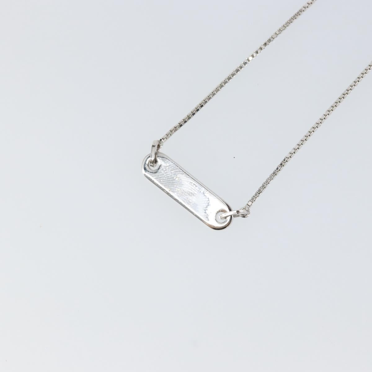 Christian Dior Necklace metal Silver Auth sw1623