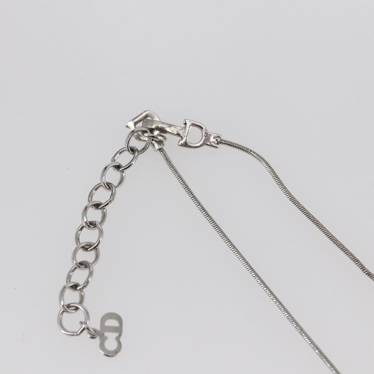 Christian Dior Choker metal Silver Auth sw1624