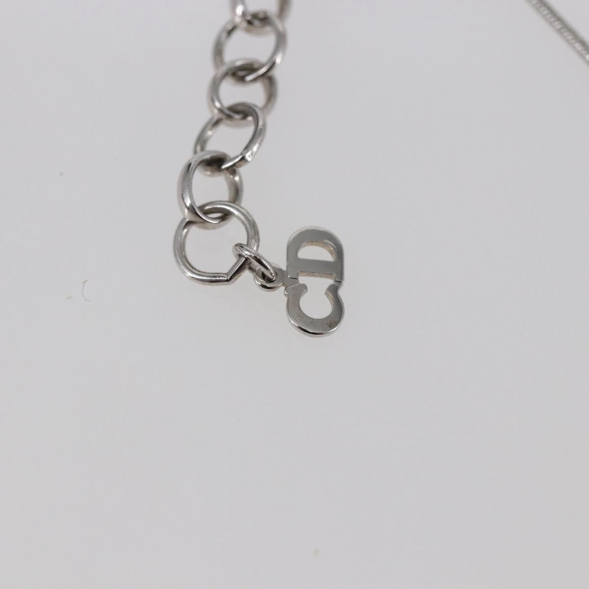 Christian Dior Choker metal Silver Auth sw1624