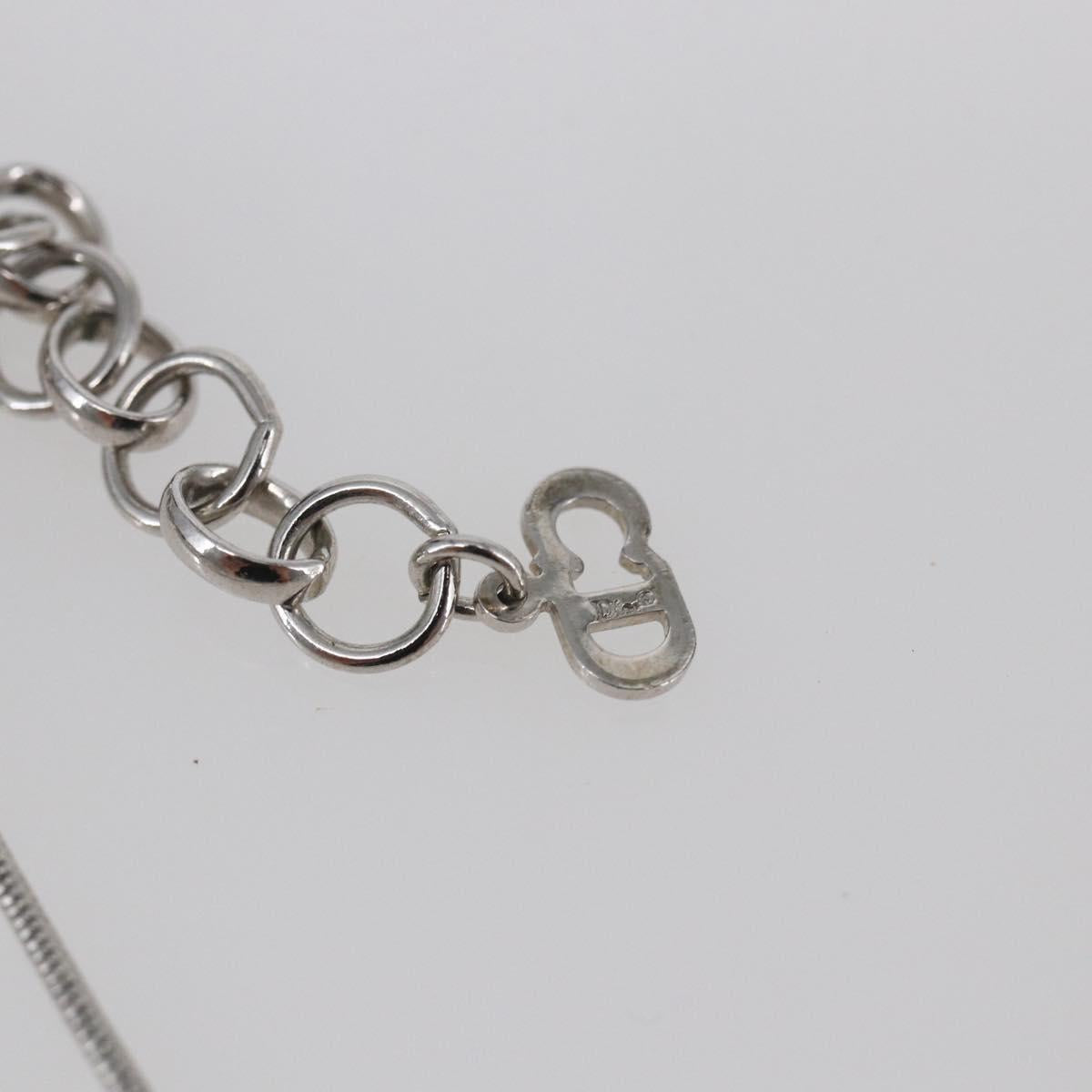 Christian Dior Choker metal Silver Auth sw1624