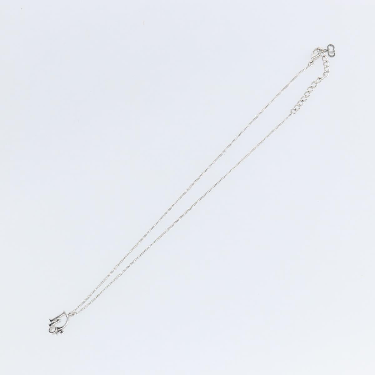 Christian Dior Necklace metal Silver Auth sw1625