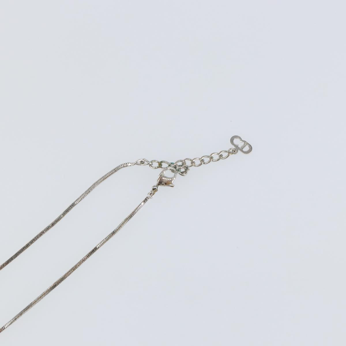 Christian Dior Necklace metal Silver Auth sw1626