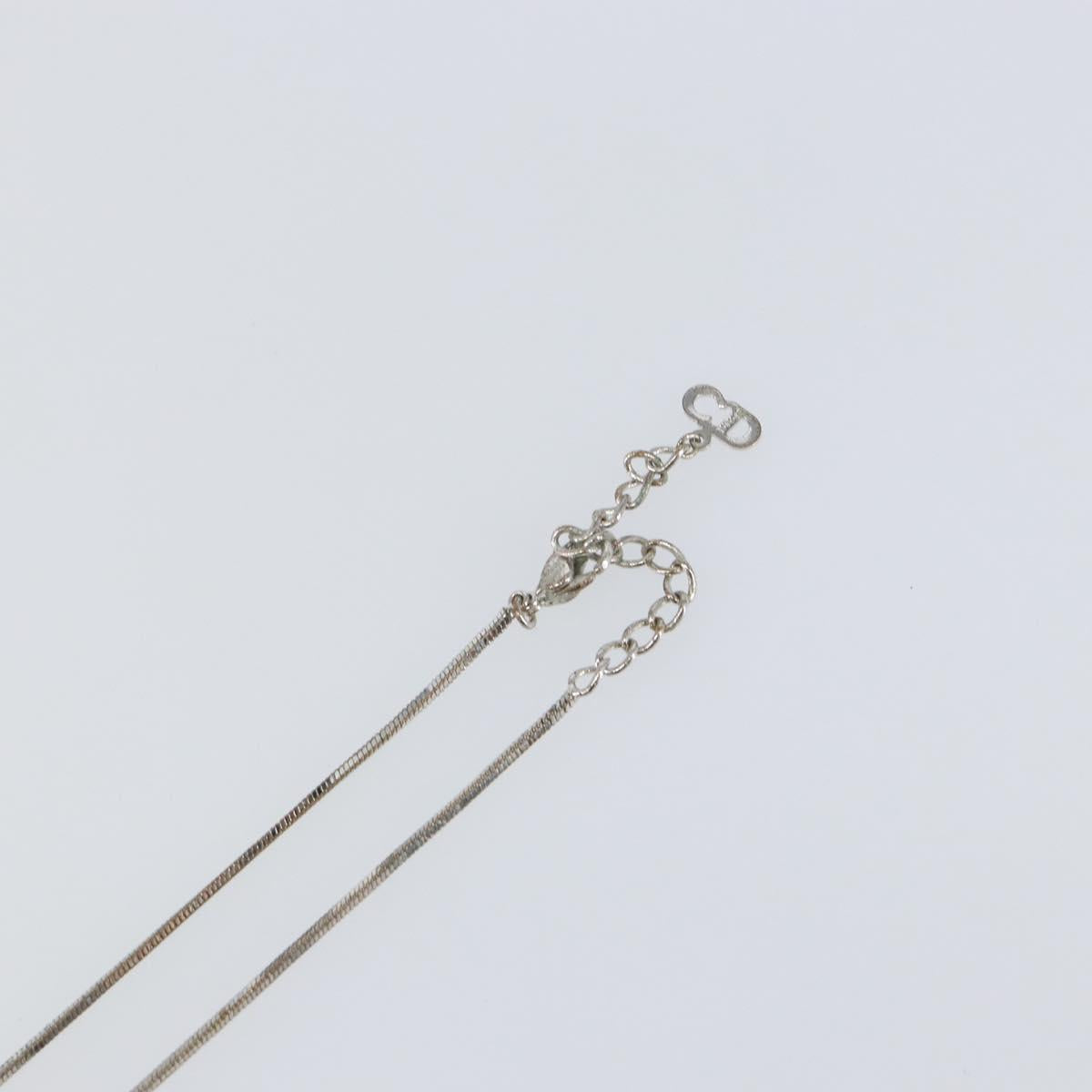 Christian Dior Necklace metal Silver Auth sw1626