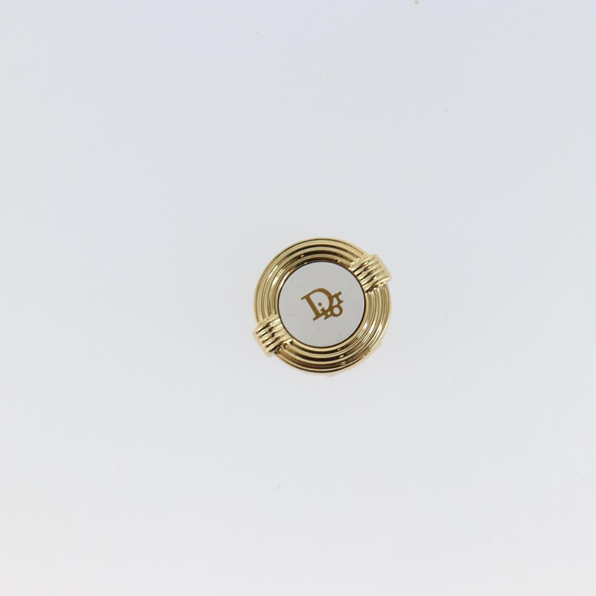 Christian Dior Earring metal Gold Auth sw1628