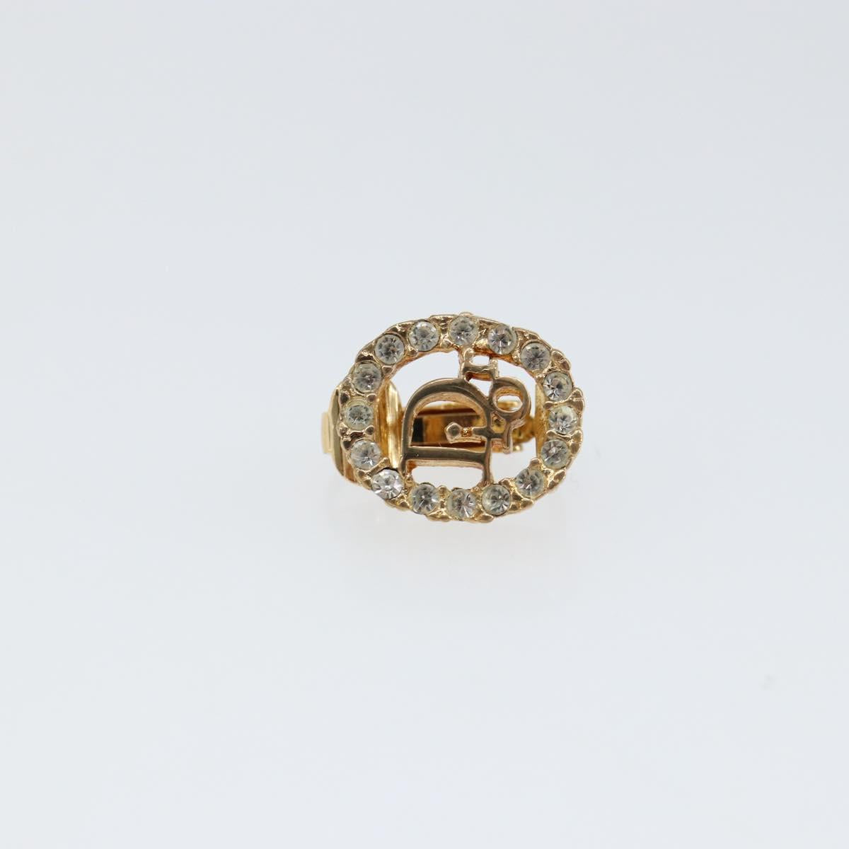 Christian Dior Earring metal Gold Auth sw1629