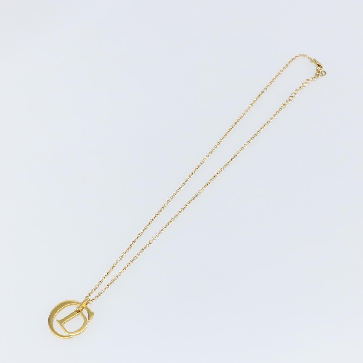 Christian Dior Necklace metal Gold Auth sw1635