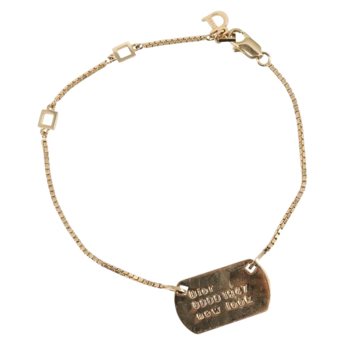 Christian Dior Necklace metal Gold Auth sw1636