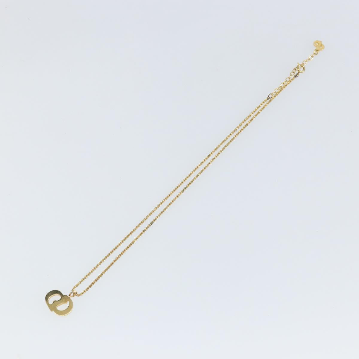 Christian Dior Necklace metal Gold Auth sw1638