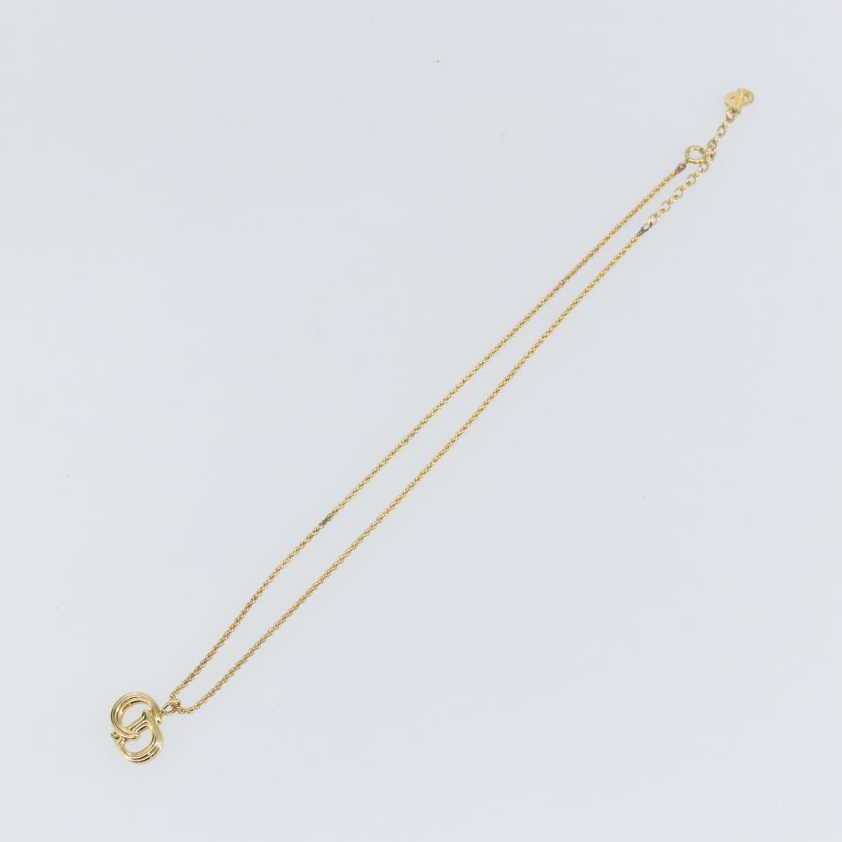 Christian Dior Necklace metal Gold Auth sw1638