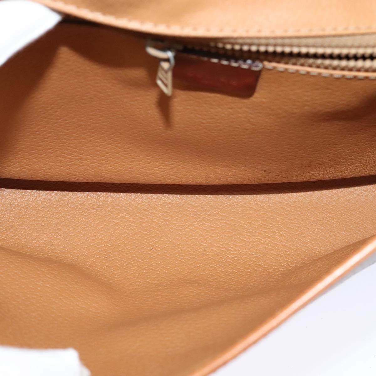 CELINE Macadam Canvas Shoulder Bag PVC Leather Brown Gold Auth sw164