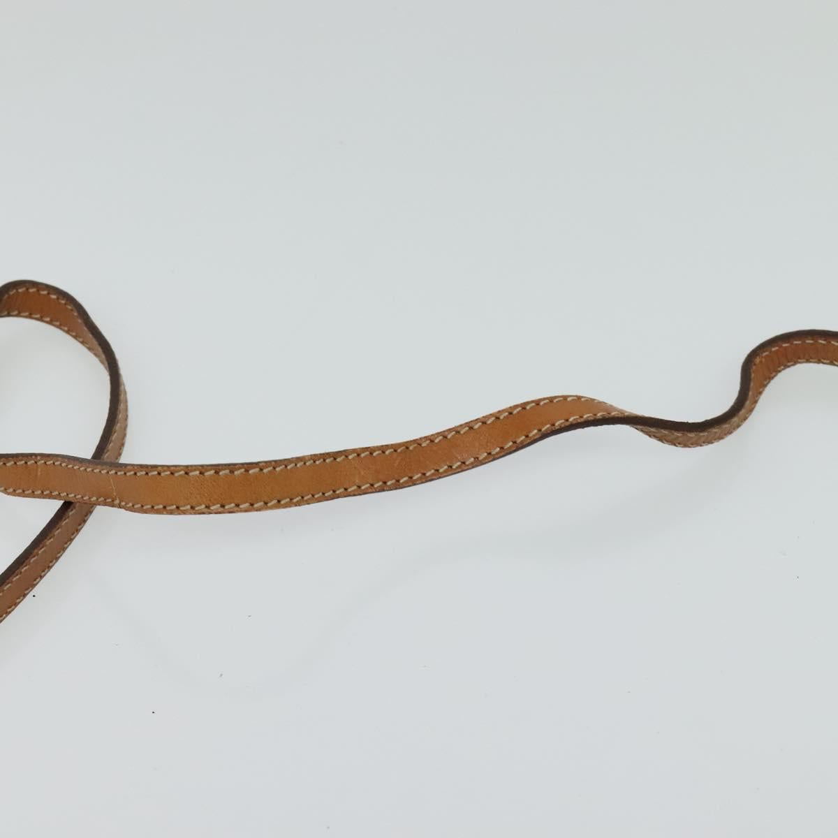 CELINE Macadam Canvas Shoulder Bag PVC Leather Brown Gold Auth sw164