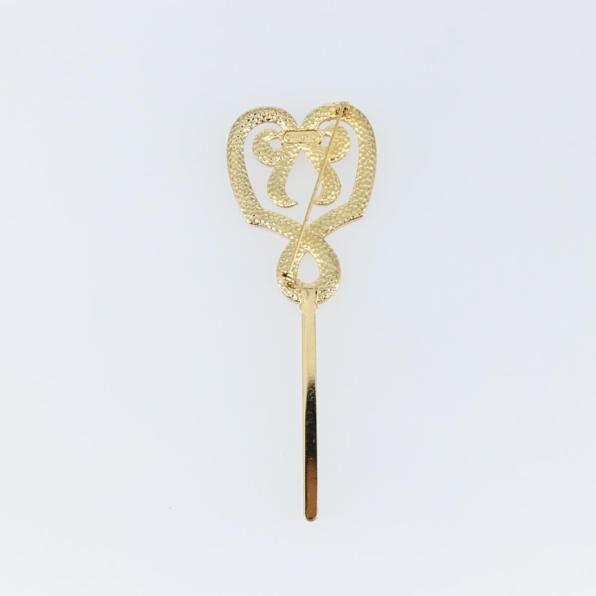 Christian Dior Brooch metal Gold Auth sw1641