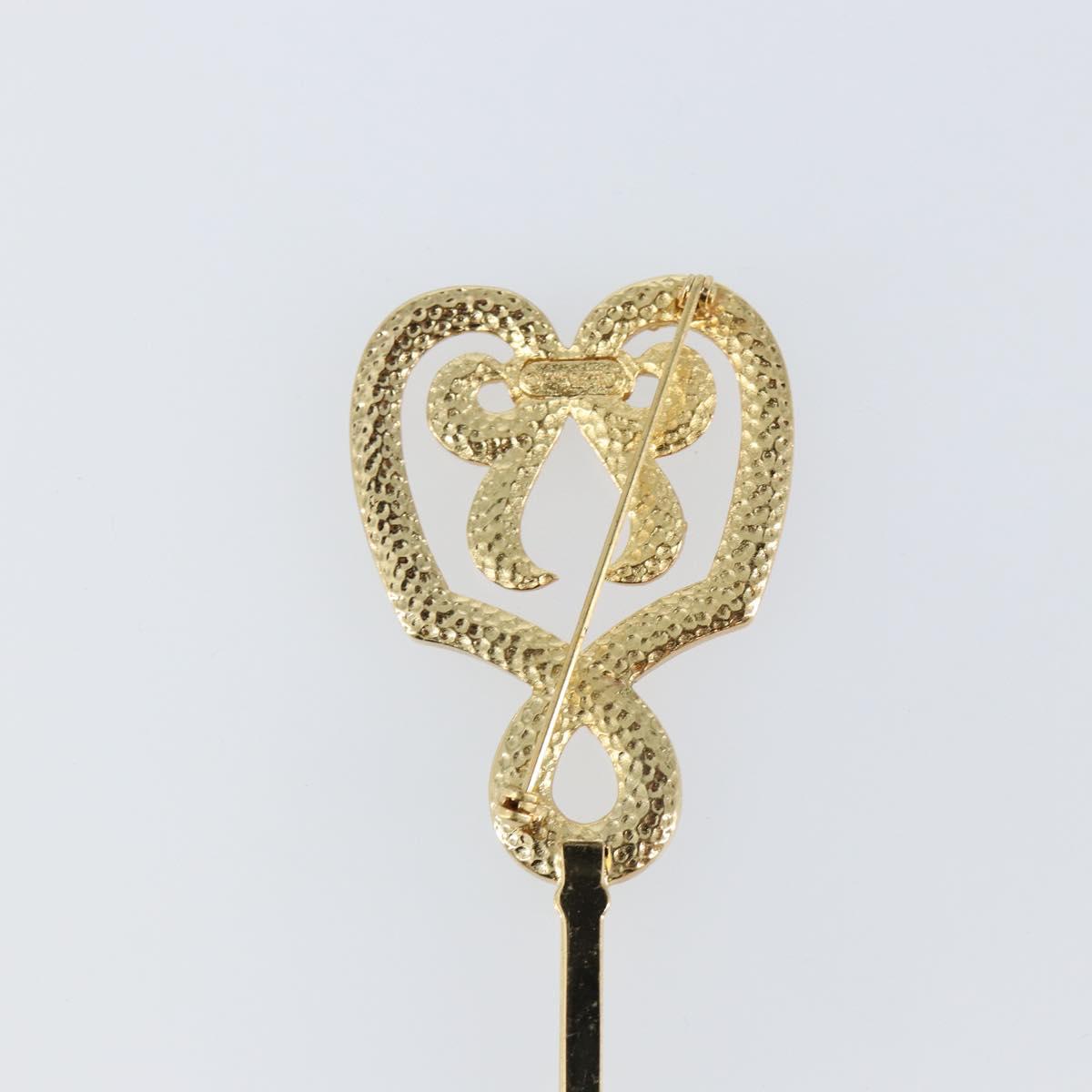 Christian Dior Brooch metal Gold Auth sw1641