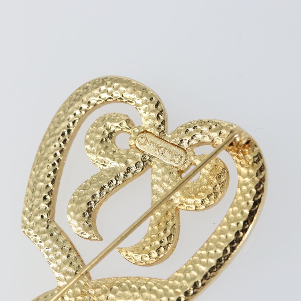 Christian Dior Brooch metal Gold Auth sw1641
