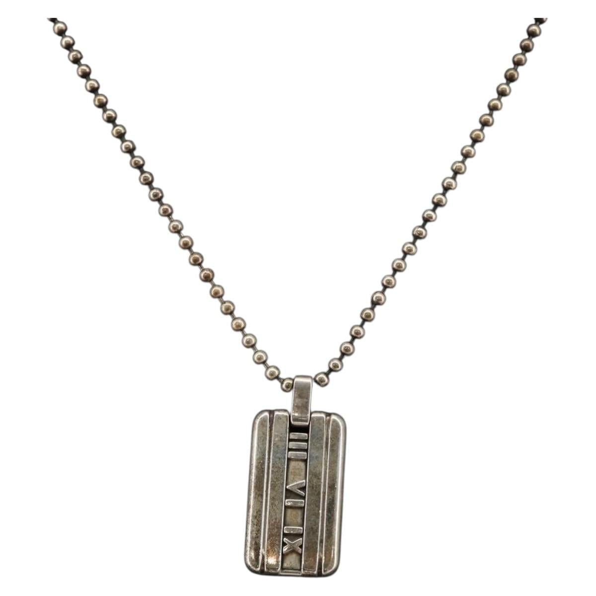 TIFFANY&Co. Atlas Necklace Ag925 Silver Auth SW1643