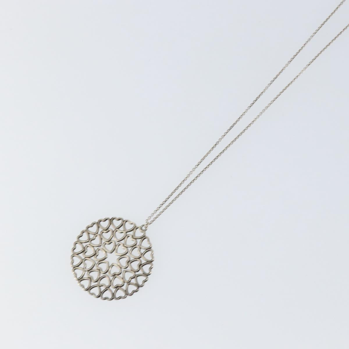 TIFFANY&Co. Crown of Hearts Medallion Necklace Ag925 Silver Auth SW1644