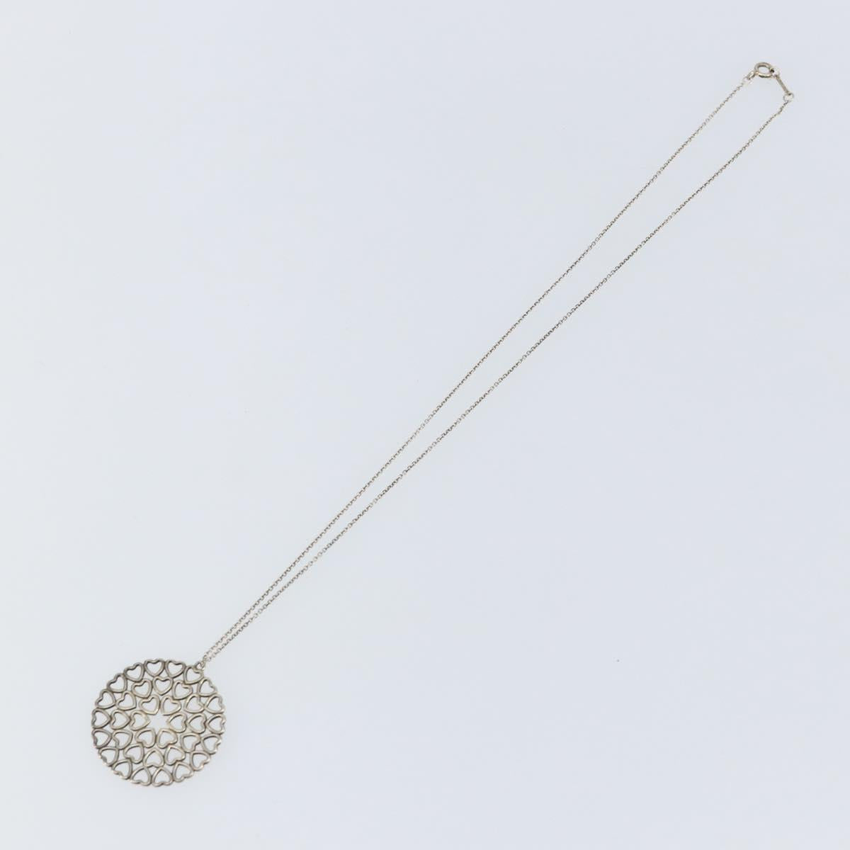 TIFFANY&Co. Crown of Hearts Medallion Necklace Ag925 Silver Auth SW1644