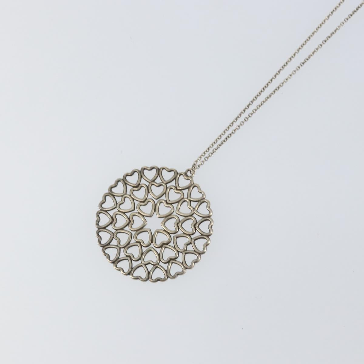 TIFFANY&Co. Crown of Hearts Medallion Necklace Ag925 Silver Auth SW1644