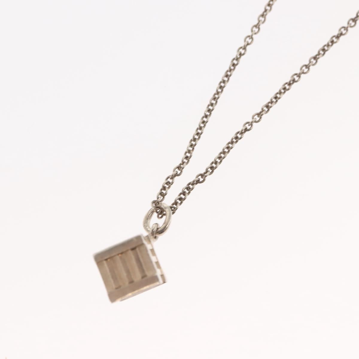 TIFFANY&Co. Atlas Cube Necklace Ag925 Silver Auth SW1649