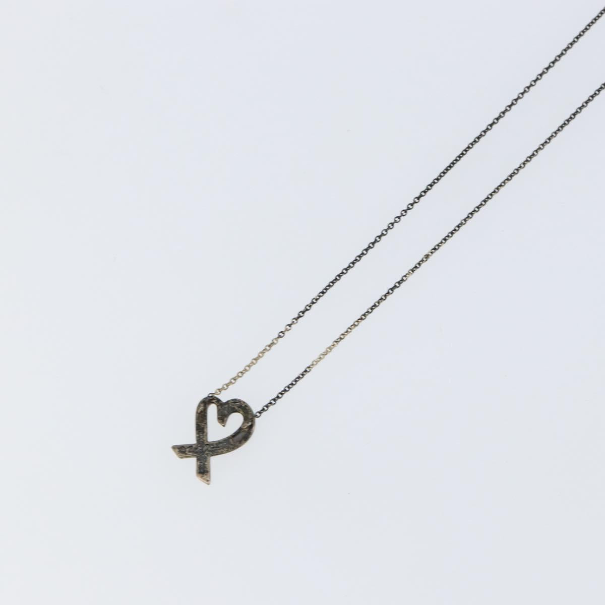 TIFFANY&Co. Loving heart Necklace Ag925 Silver Auth SW1650