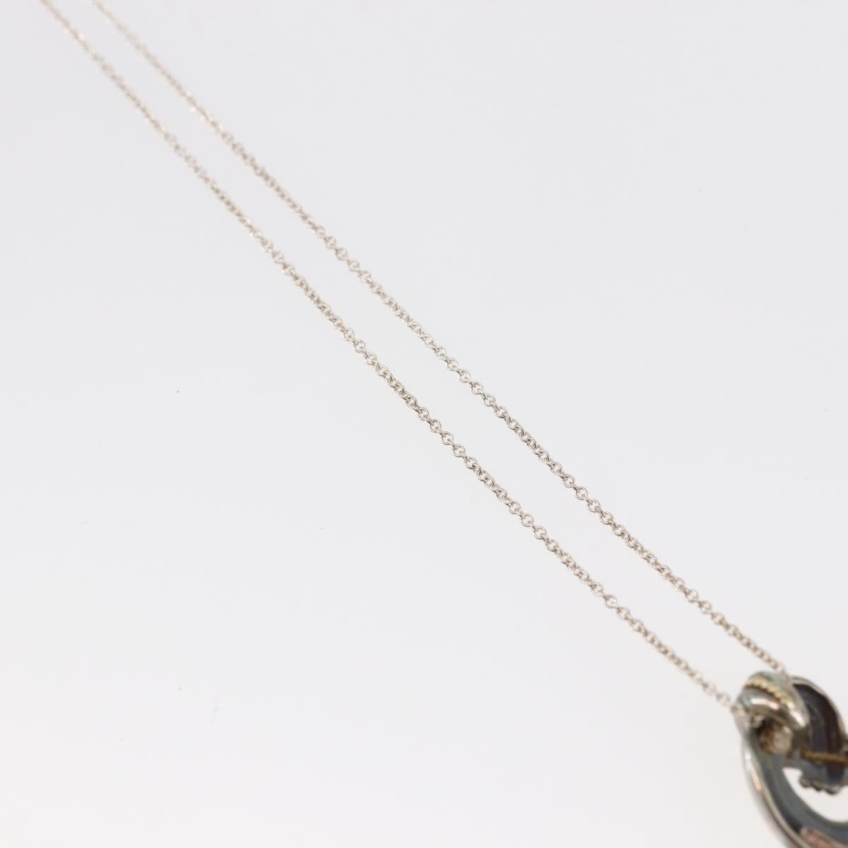TIFFANY&Co. 18K Twist Knot Necklace Ag925 Silver Auth SW1651