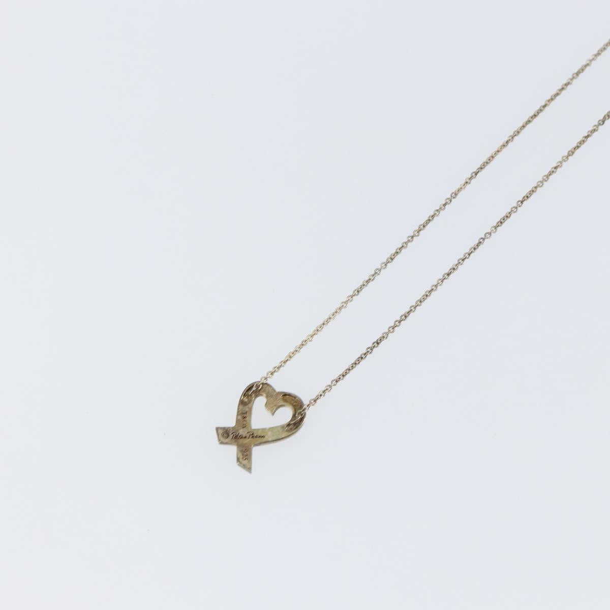 TIFFANY&Co. Loving heart Necklace Ag925 Silver Auth SW1652