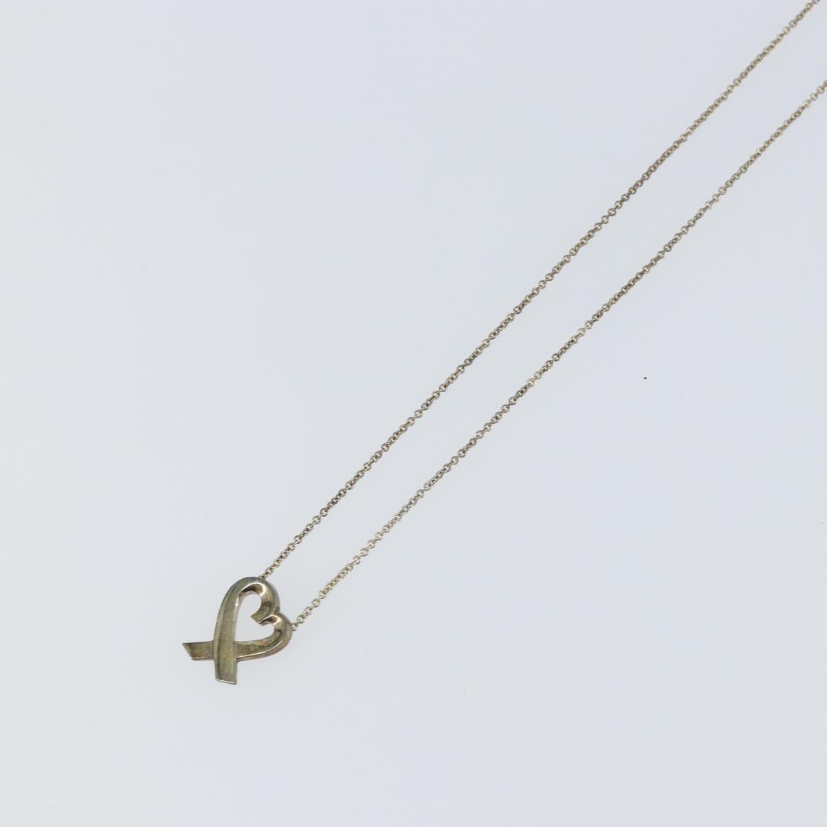 TIFFANY&Co. Loving heart Necklace Ag925 Silver Auth SW1652