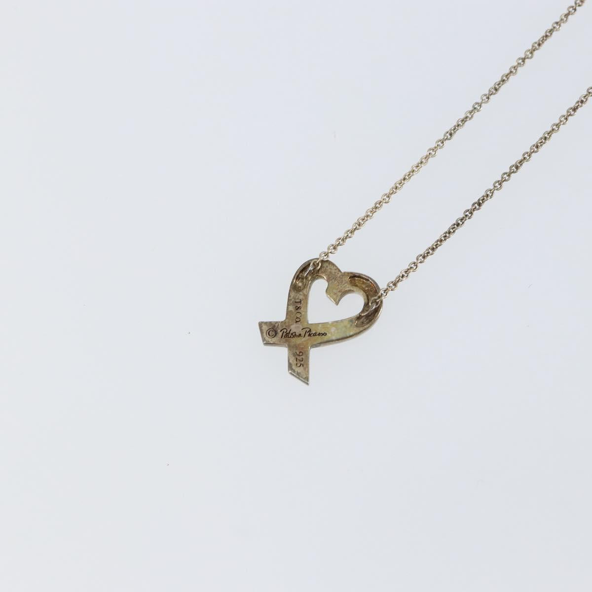 TIFFANY&Co. Loving heart Necklace Ag925 Silver Auth SW1652