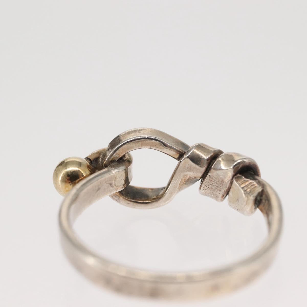 TIFFANY&Co. Love Knot Ring Ag925 K18 Silver Auth SW1656