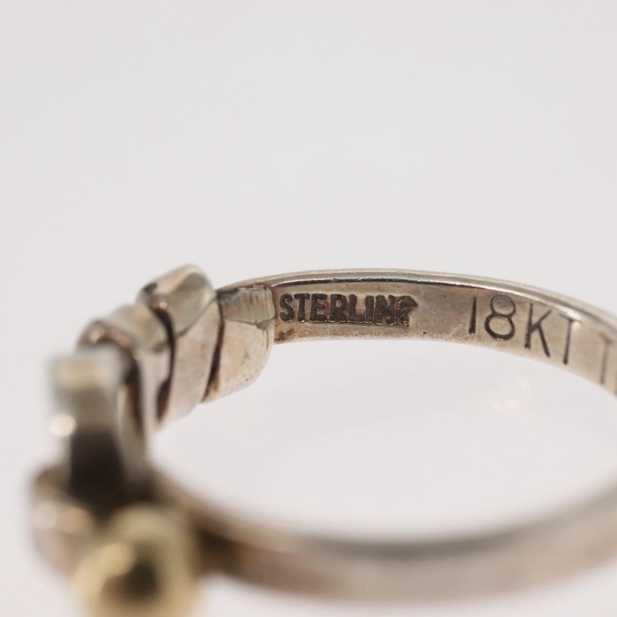 TIFFANY&Co. Love Knot Ring Ag925 K18 Silver Auth SW1656