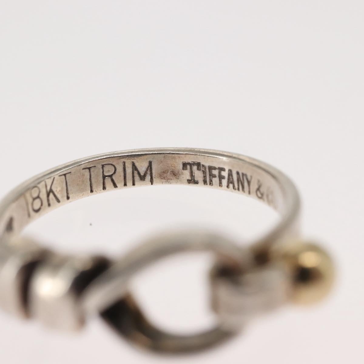 TIFFANY&Co. Love Knot Ring Ag925 K18 Silver Auth SW1656
