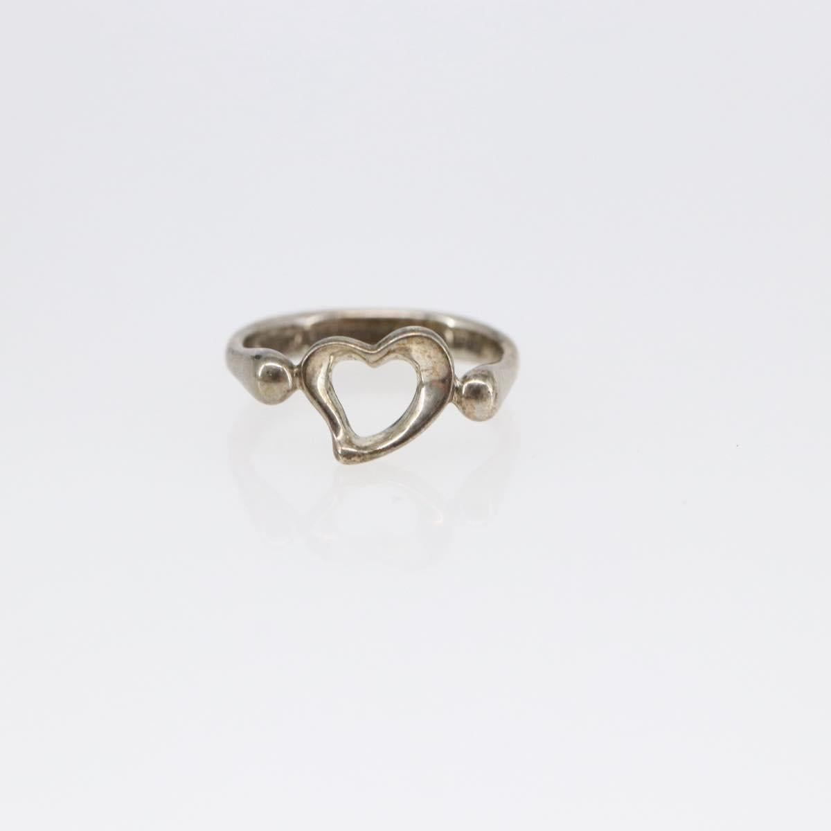 TIFFANY&Co. Open Heart Ring Ag925 Silver Auth SW1658