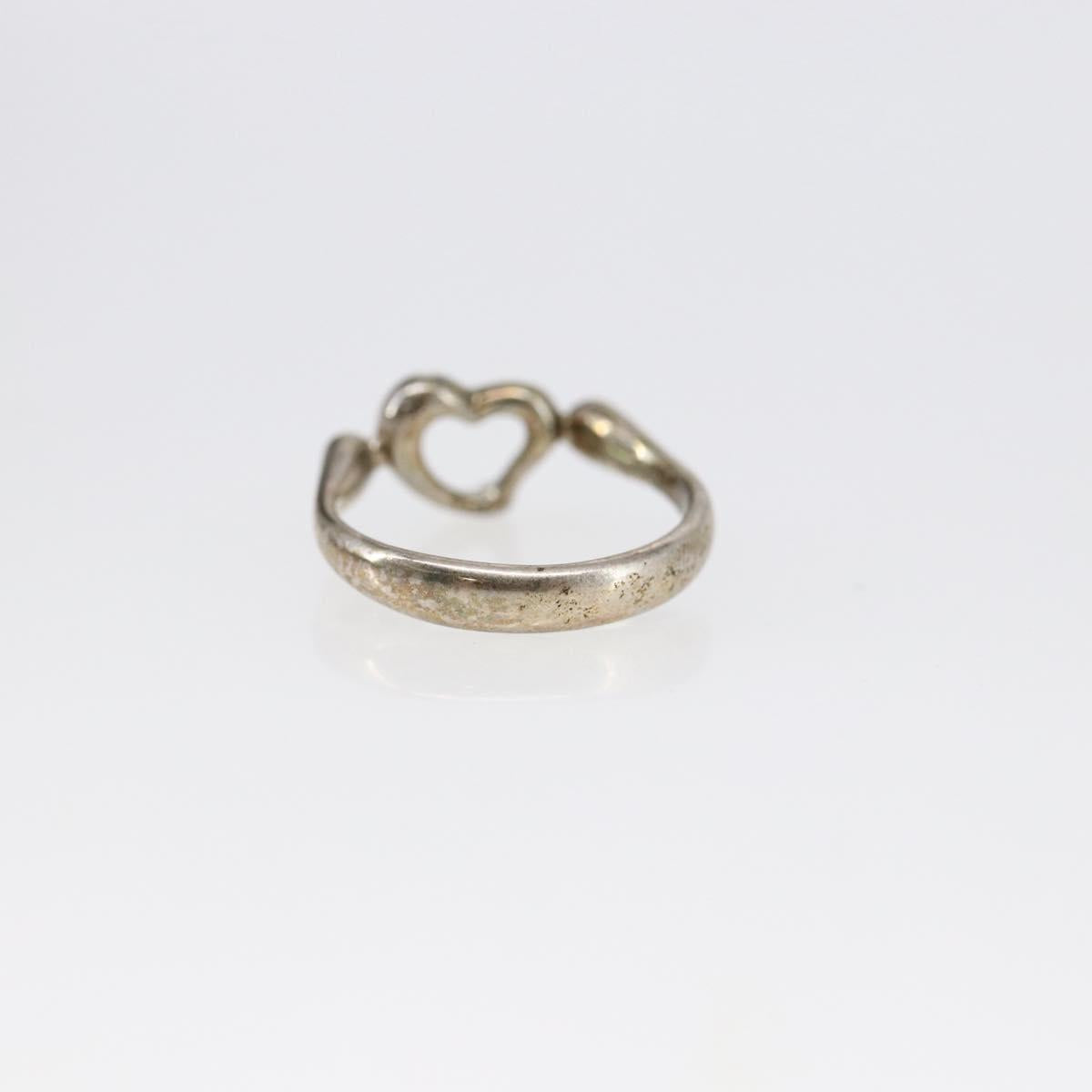 TIFFANY&Co. Open Heart Ring Ag925 Silver Auth SW1658