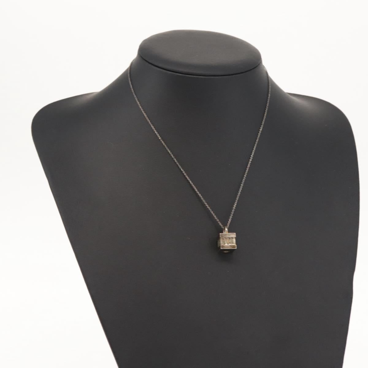 TIFFANY&Co. Atlas Cube Necklace Ag925 Silver Auth SW1660