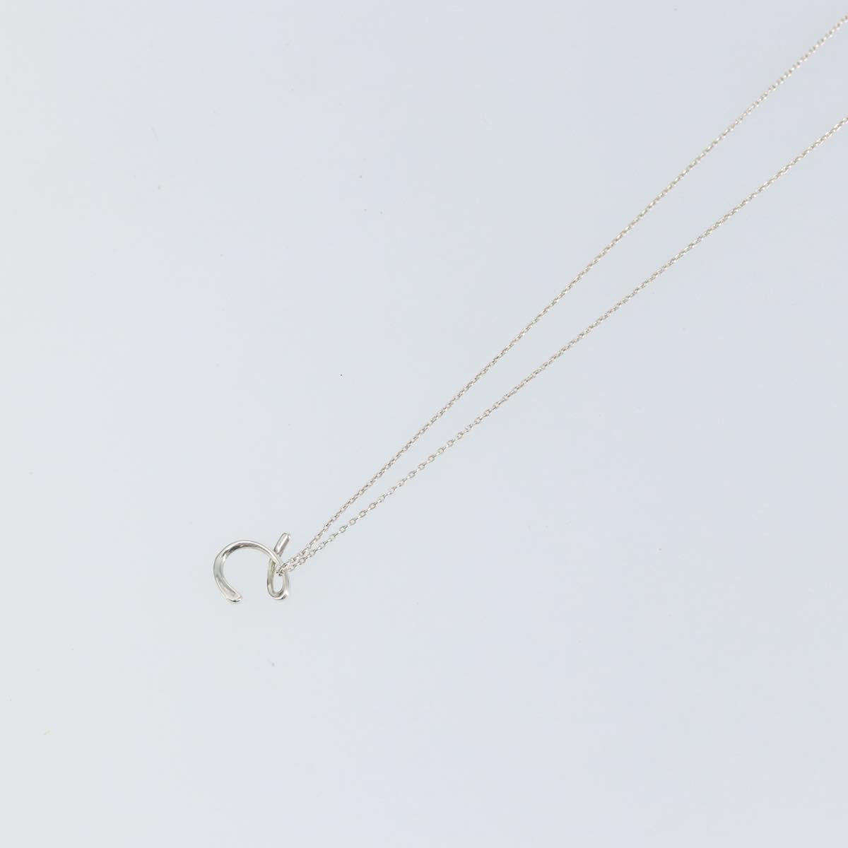 TIFFANY&Co. printed initials C Necklace Ag925 Silver Auth SW1662