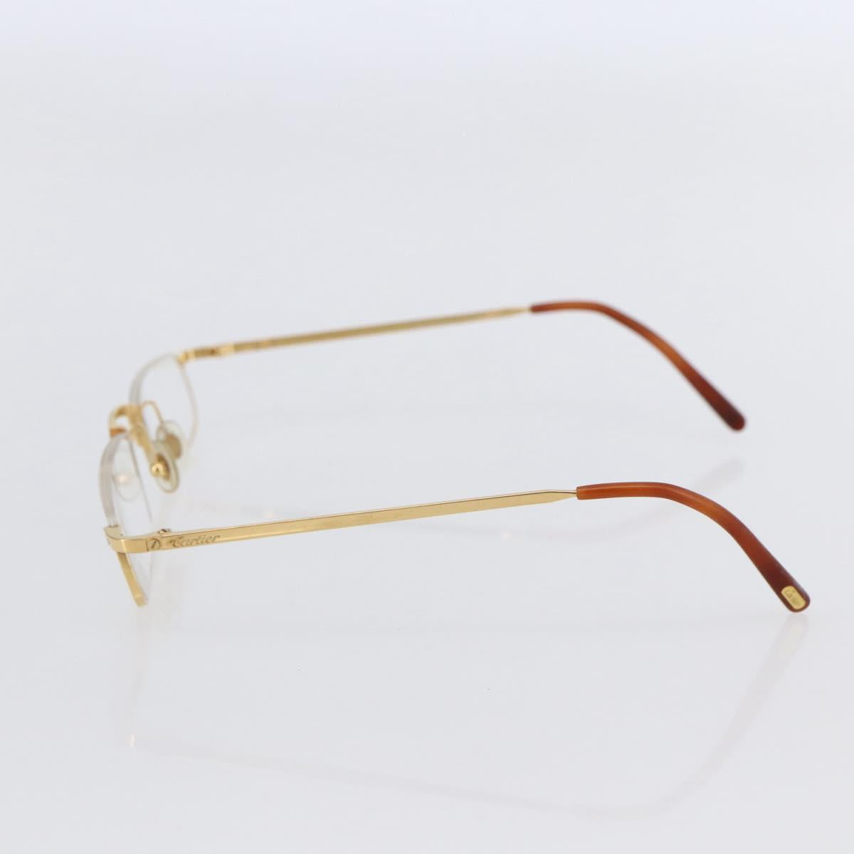 CARTIER Glasses metal Gold Auth SW1666