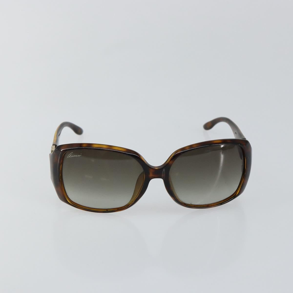 GUCCI Interlocking G Sunglasses Plastic Brown Auth SW1673
