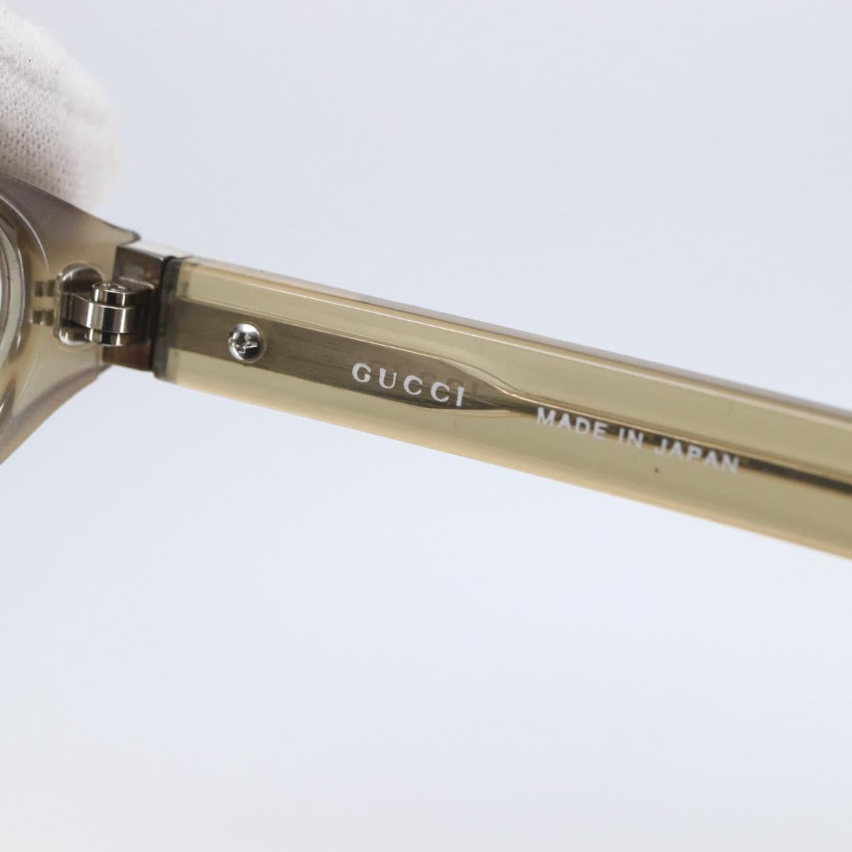 GUCCI Sunglasses Plastic Beige Auth SW1676