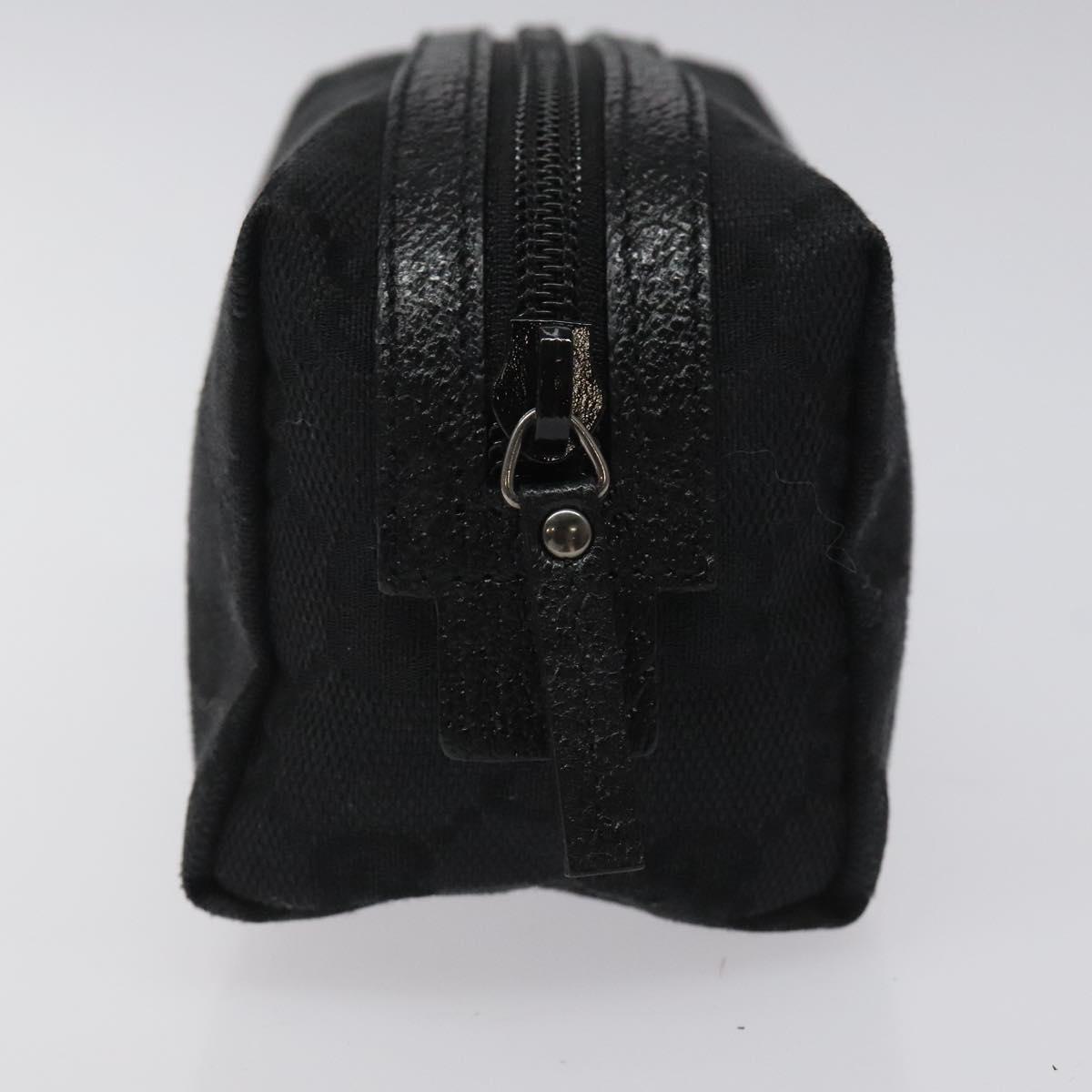 GUCCI GG Canvas Pouch Black 29596 Auth sw168