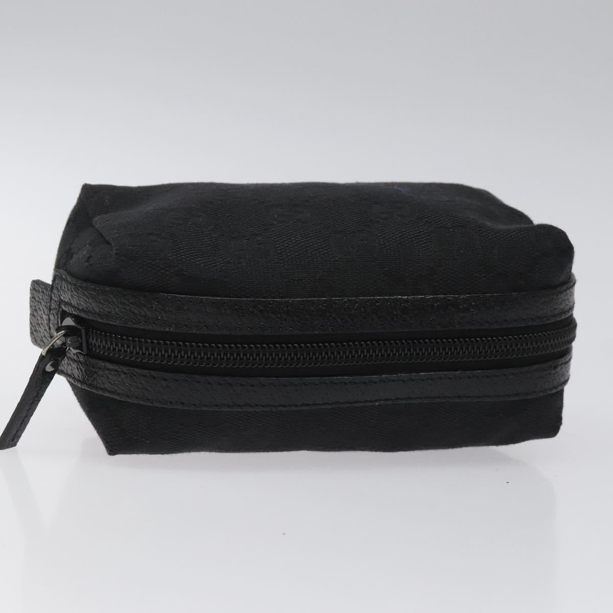 GUCCI GG Canvas Pouch Black 29596 Auth sw168