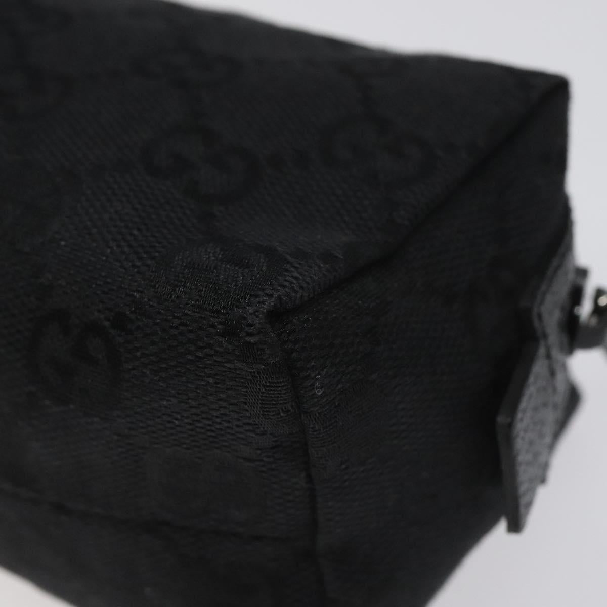 GUCCI GG Canvas Pouch Black 29596 Auth sw168