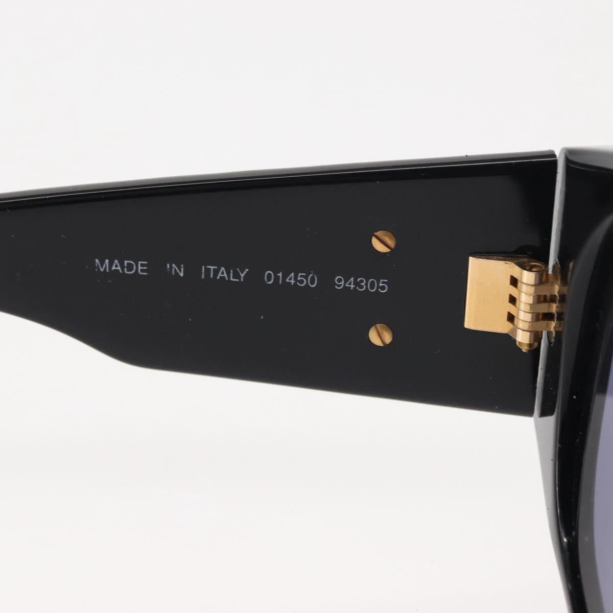 CHANEL COCO Mark Matelasse Sunglasses plastic Black CC Auth SW1681