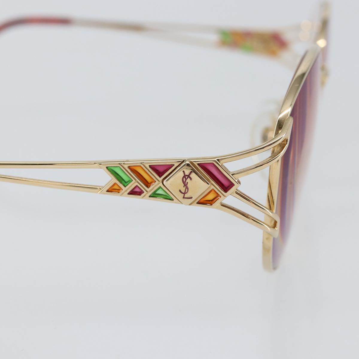 SAINT LAURENT Glasses metal Gold Auth SW1682