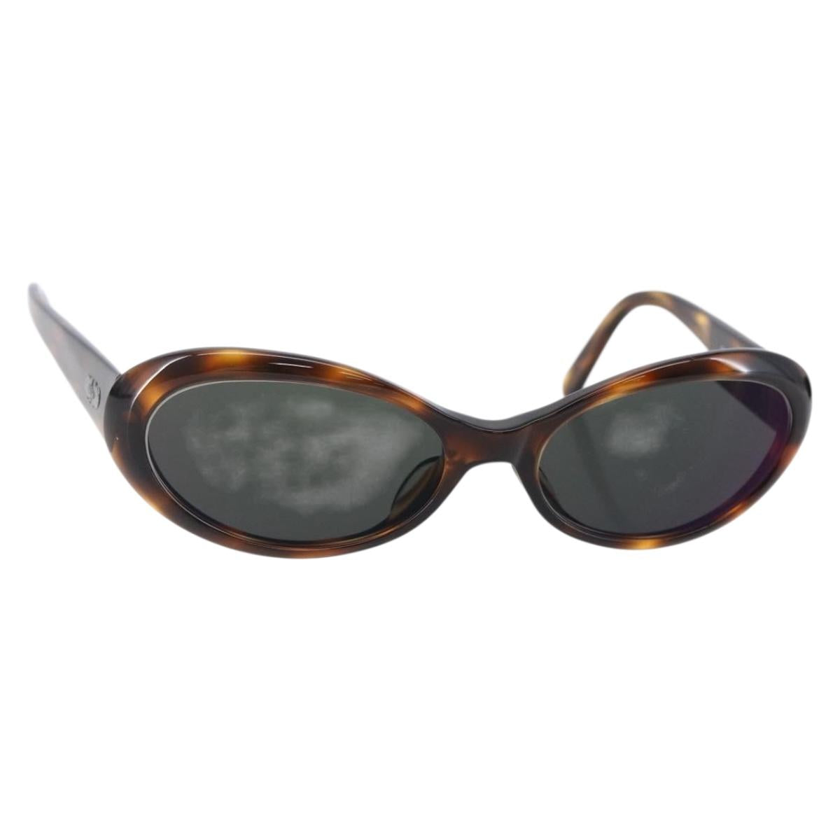 Salvatore Ferragamo Gancini Sunglasses Plastic Brown Auth SW1683