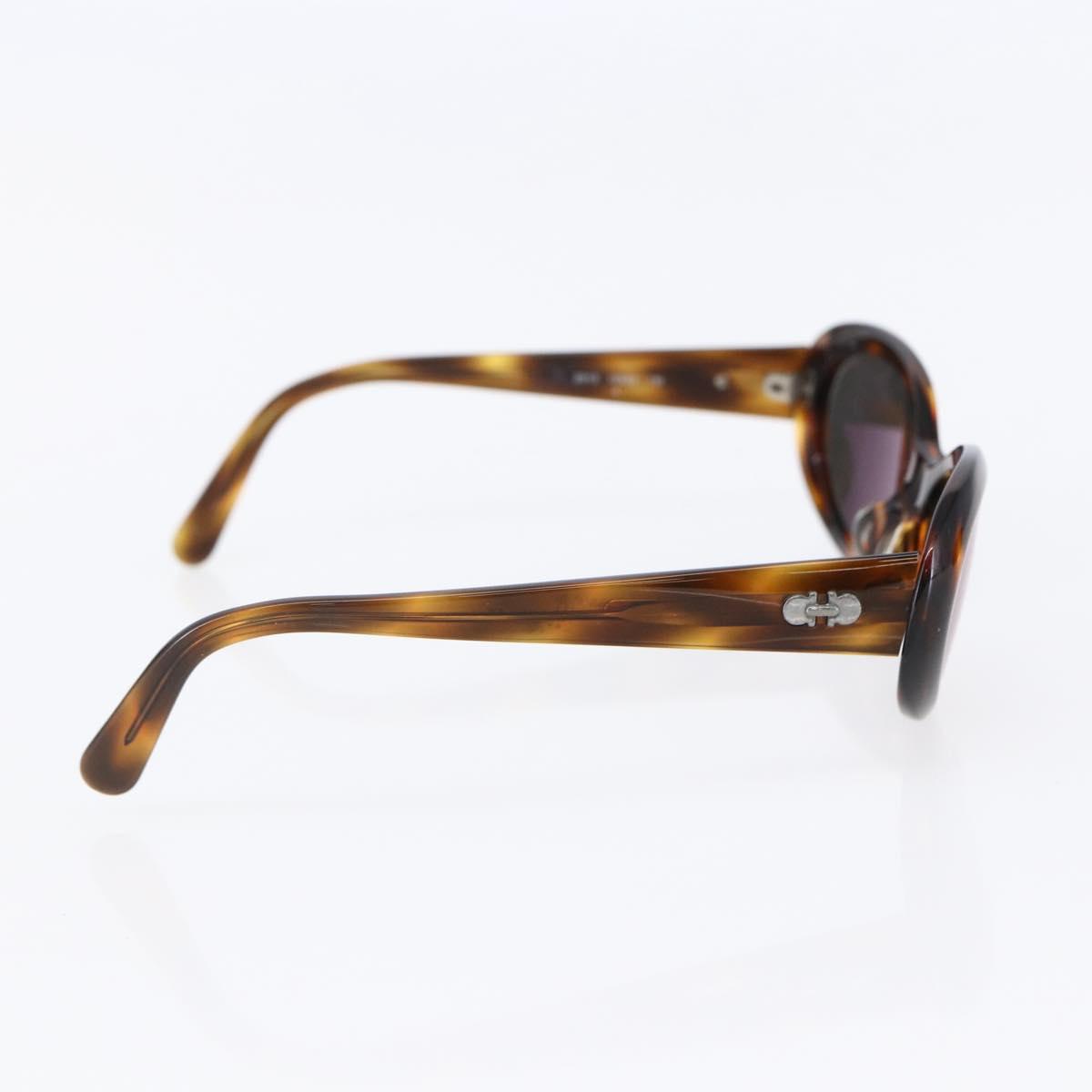 Salvatore Ferragamo Gancini Sunglasses Plastic Brown Auth SW1683