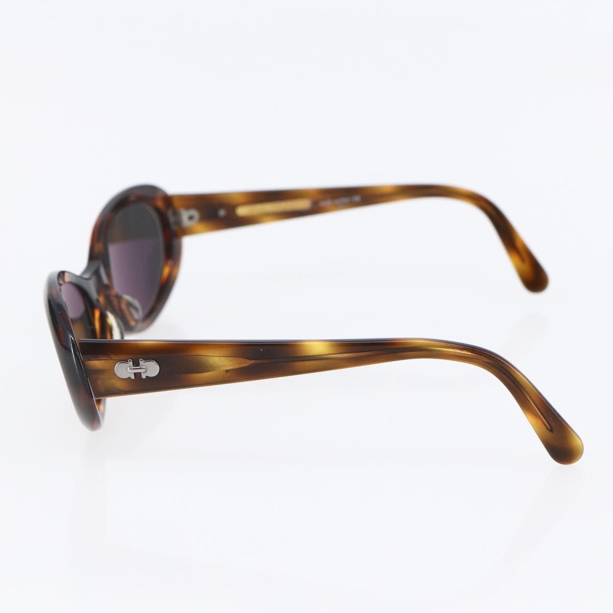 Salvatore Ferragamo Gancini Sunglasses Plastic Brown Auth SW1683