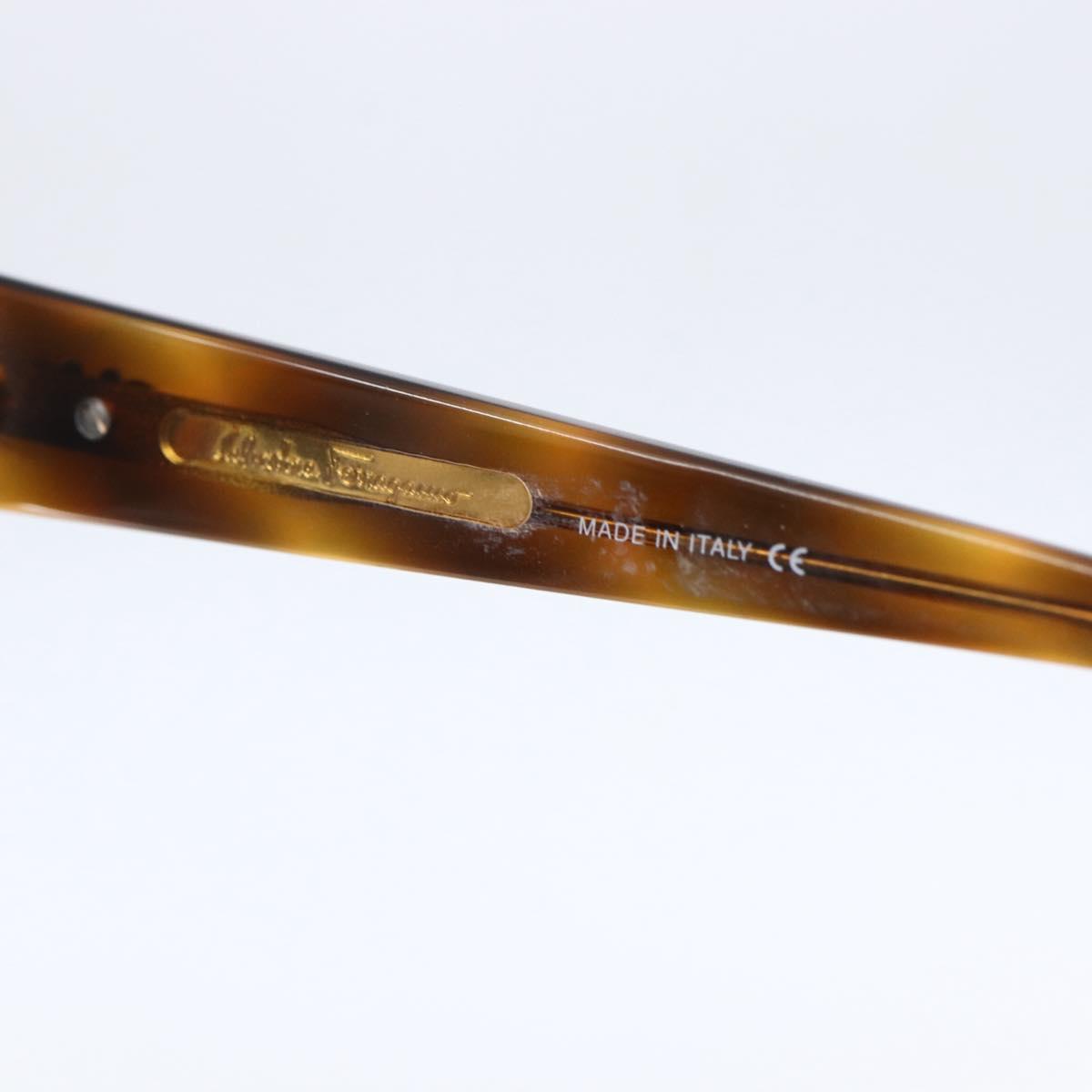 Salvatore Ferragamo Gancini Sunglasses Plastic Brown Auth SW1683