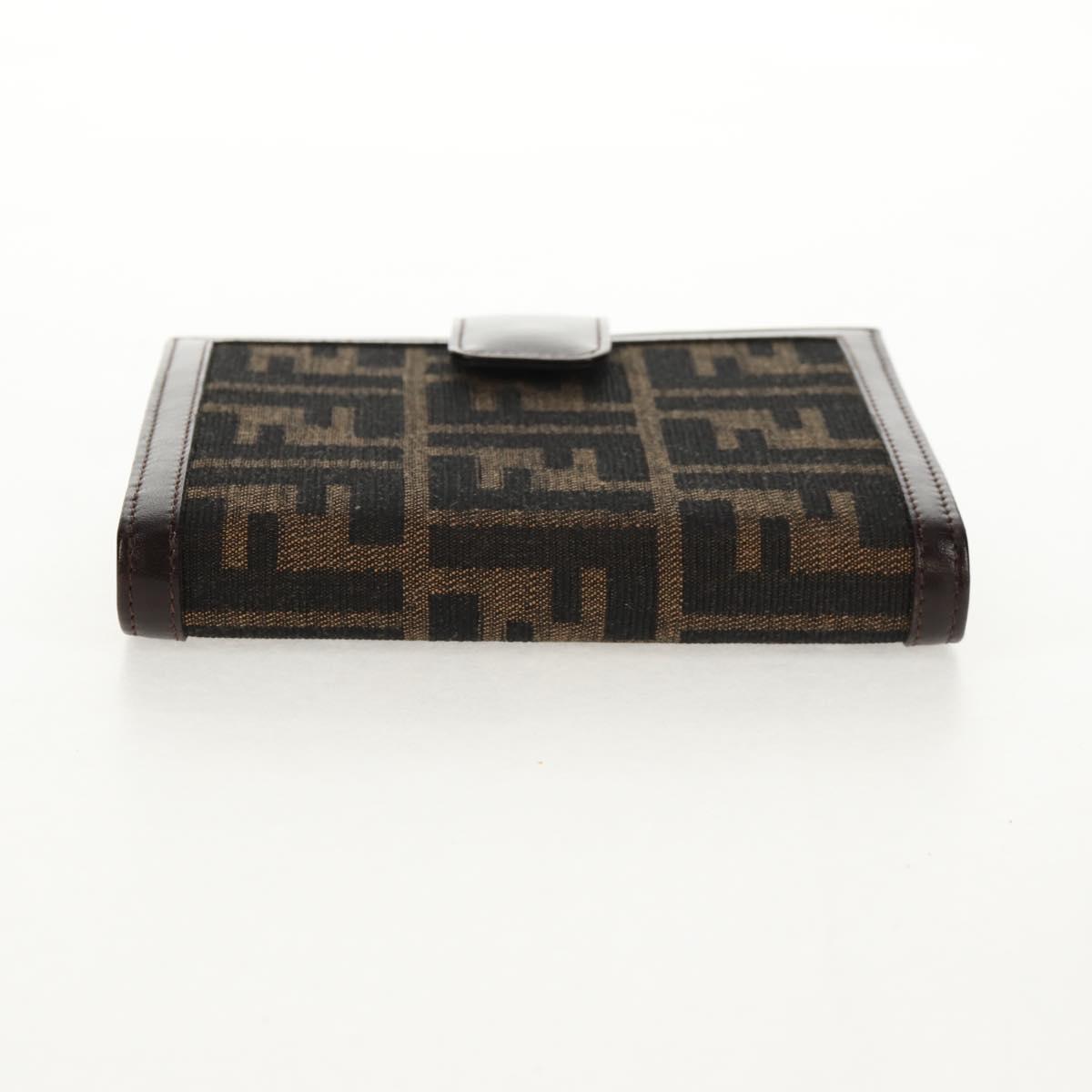 FENDI Zucca Canvas Planner Black Brown Auth sw1689V