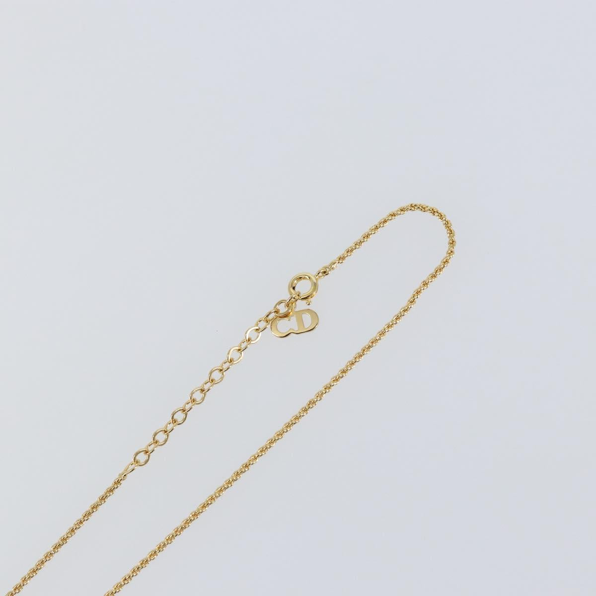 Christian Dior Necklace metal Gold Auth sw1691